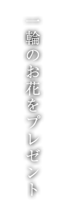 一輪のお花をプレゼント